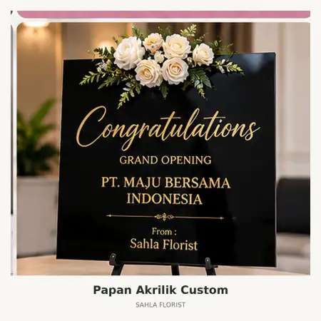 Papan Bunga Akrilik Botani Bogor